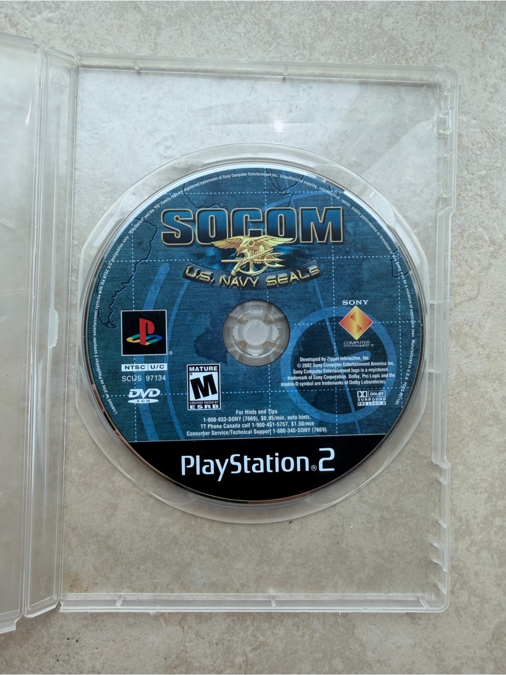 SOCOM: U.S. Navy SEALs | Disc Only | PS2 | M | NTSC-U/C | 2002 | Sony | Working